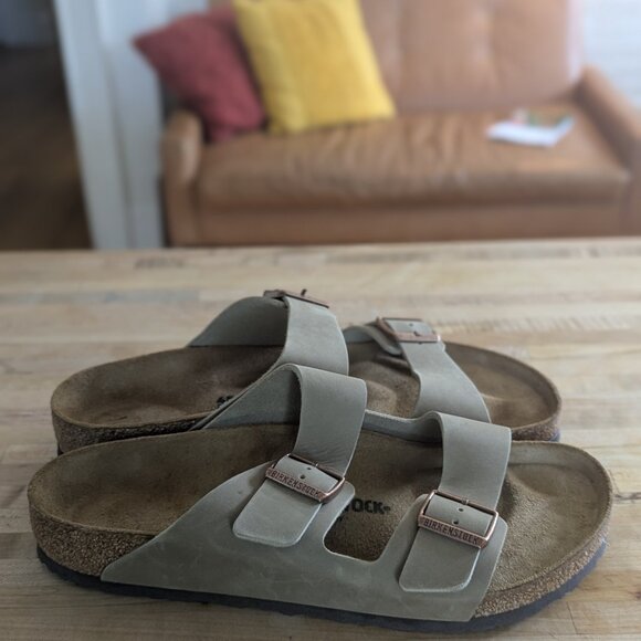 Birkenstock Unisex Arizona Casual Sandals Tobacco Oiled Leather 45 W14 M12 - Picture 3 of 3